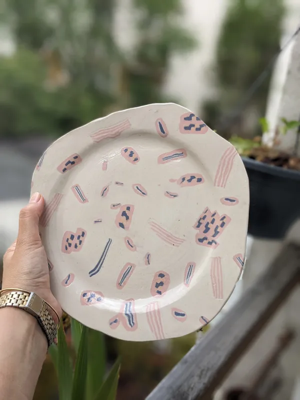 Wecandoo - Modelez votre duo d'assiettes en terres mêlées