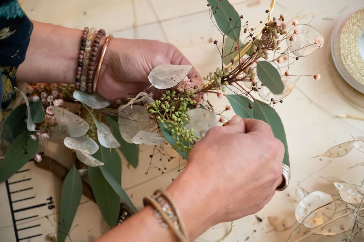 Créez votre couronne de fleurs séchées