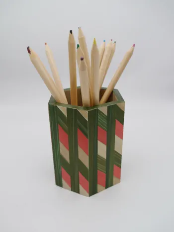 Créez votre pot en marqueterie de paille