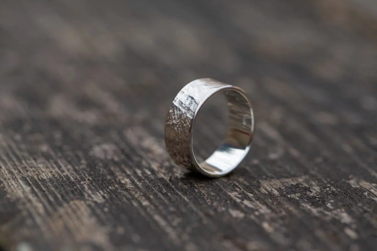 Créez votre bague en argent, empreinte de lin