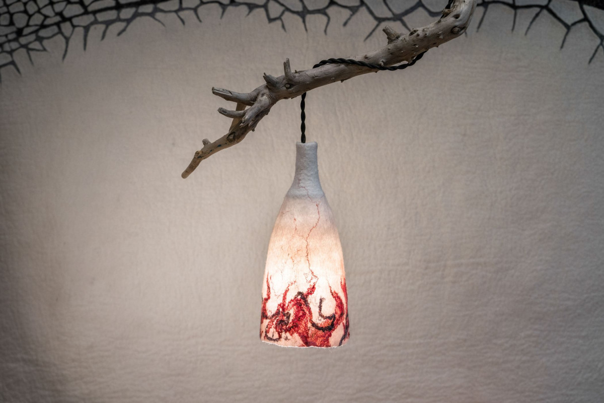 Fabriquez votre lampe en laine feutrée