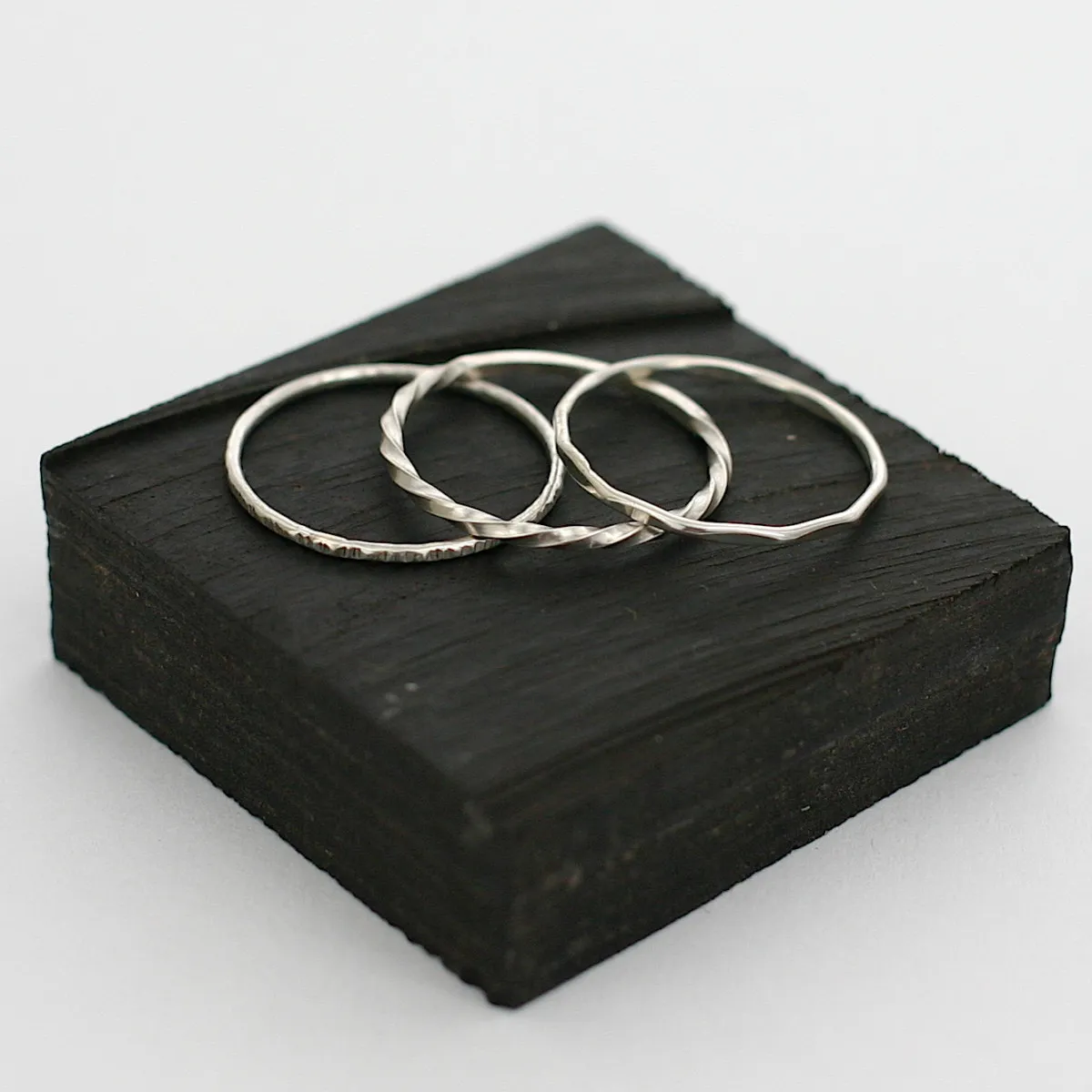 Fabriquez votre trio de bagues en argent