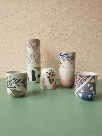 Wecandoo - Coulez votre duo de tasses en porcelaine