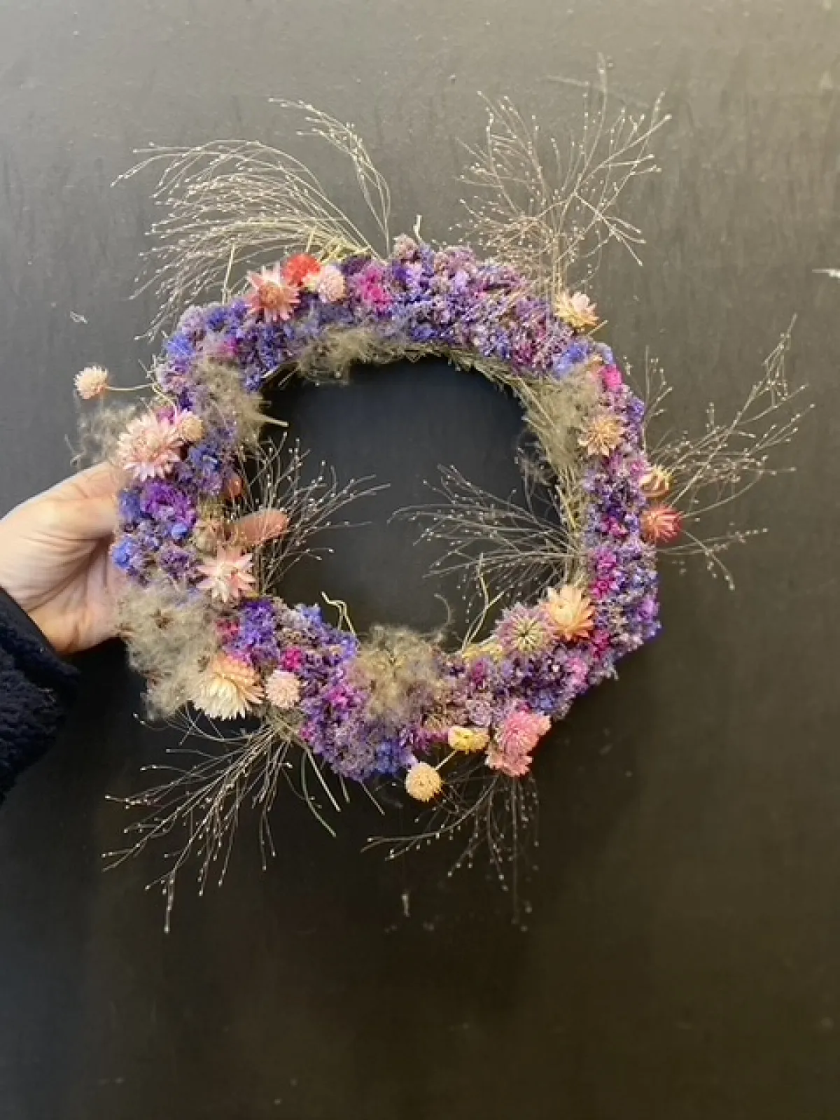 Réalisez votre couronne de fleurs séchées