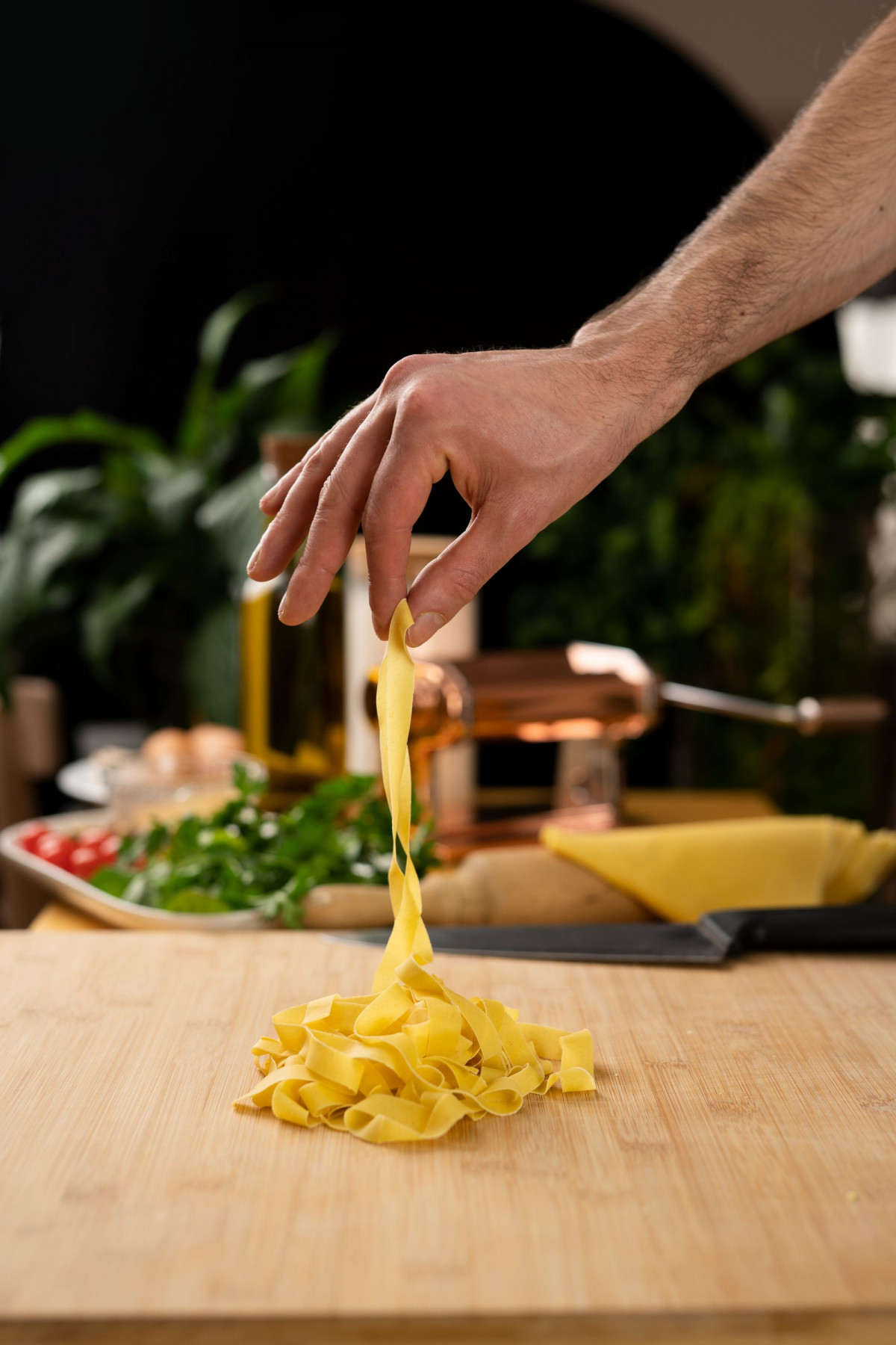 Cuisinez vos tagliatelles fraîches en équipe