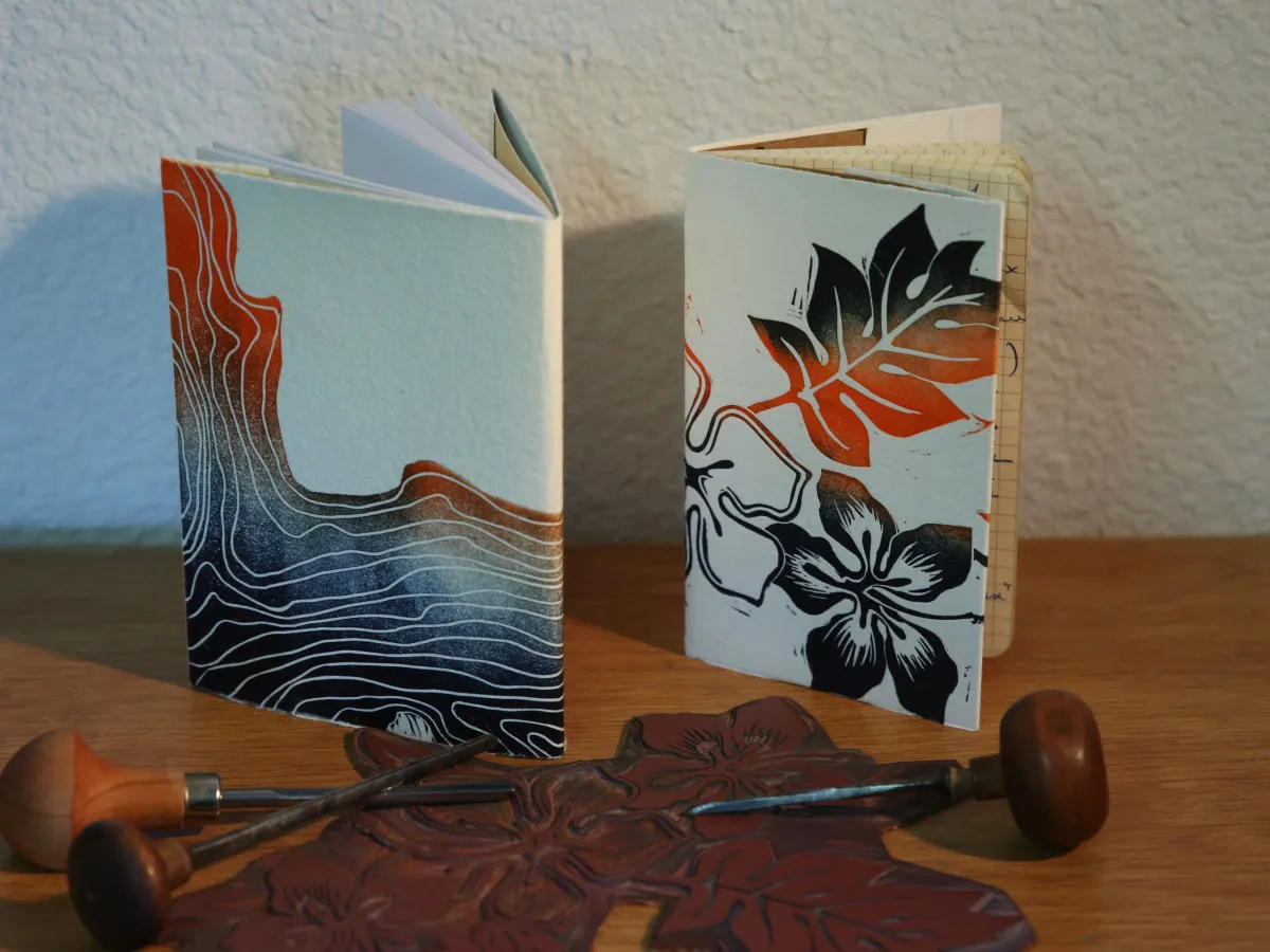 Créez votre carnet et sa couverture en linogravure