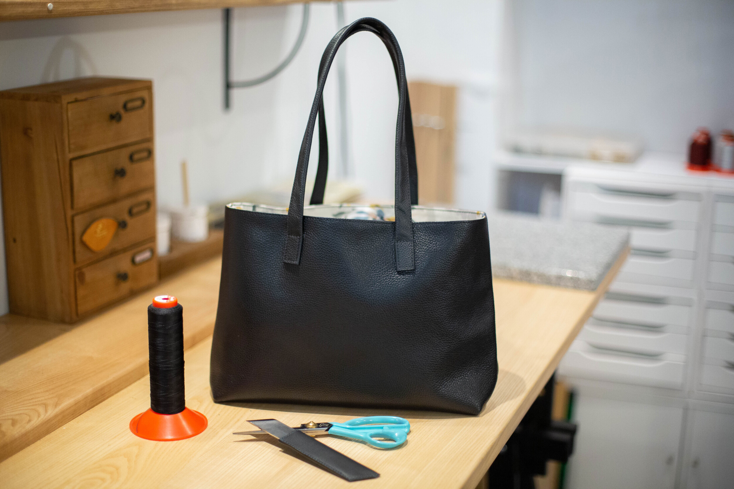 Wecandoo - Réalisez votre sac cabas en cuir doublé en coton