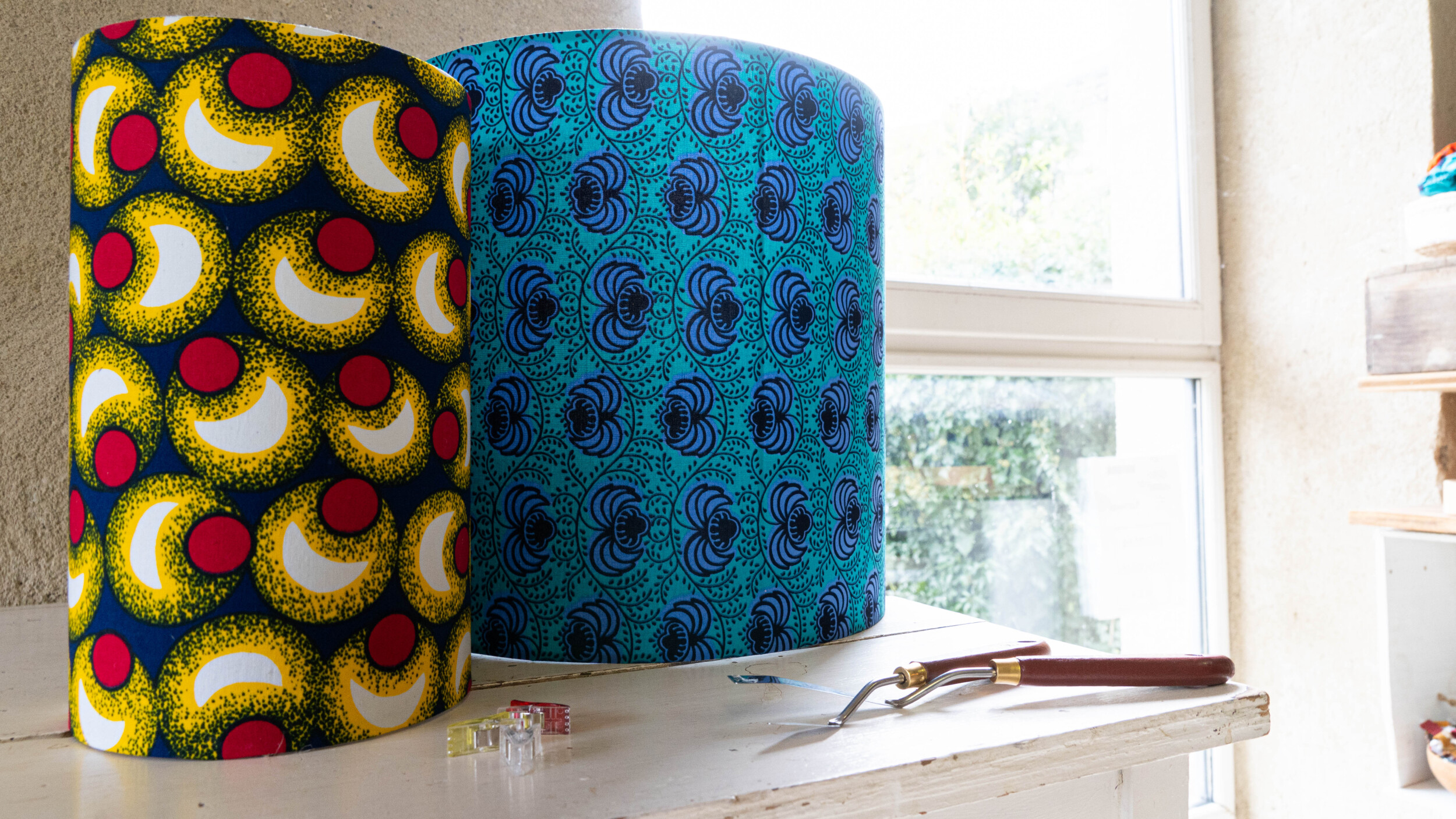 Réalisez votre abat-jour en tissu Wax