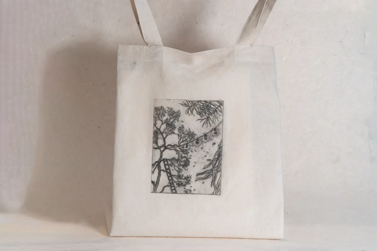 Créez votre impression en pointe sèche sur tote bag