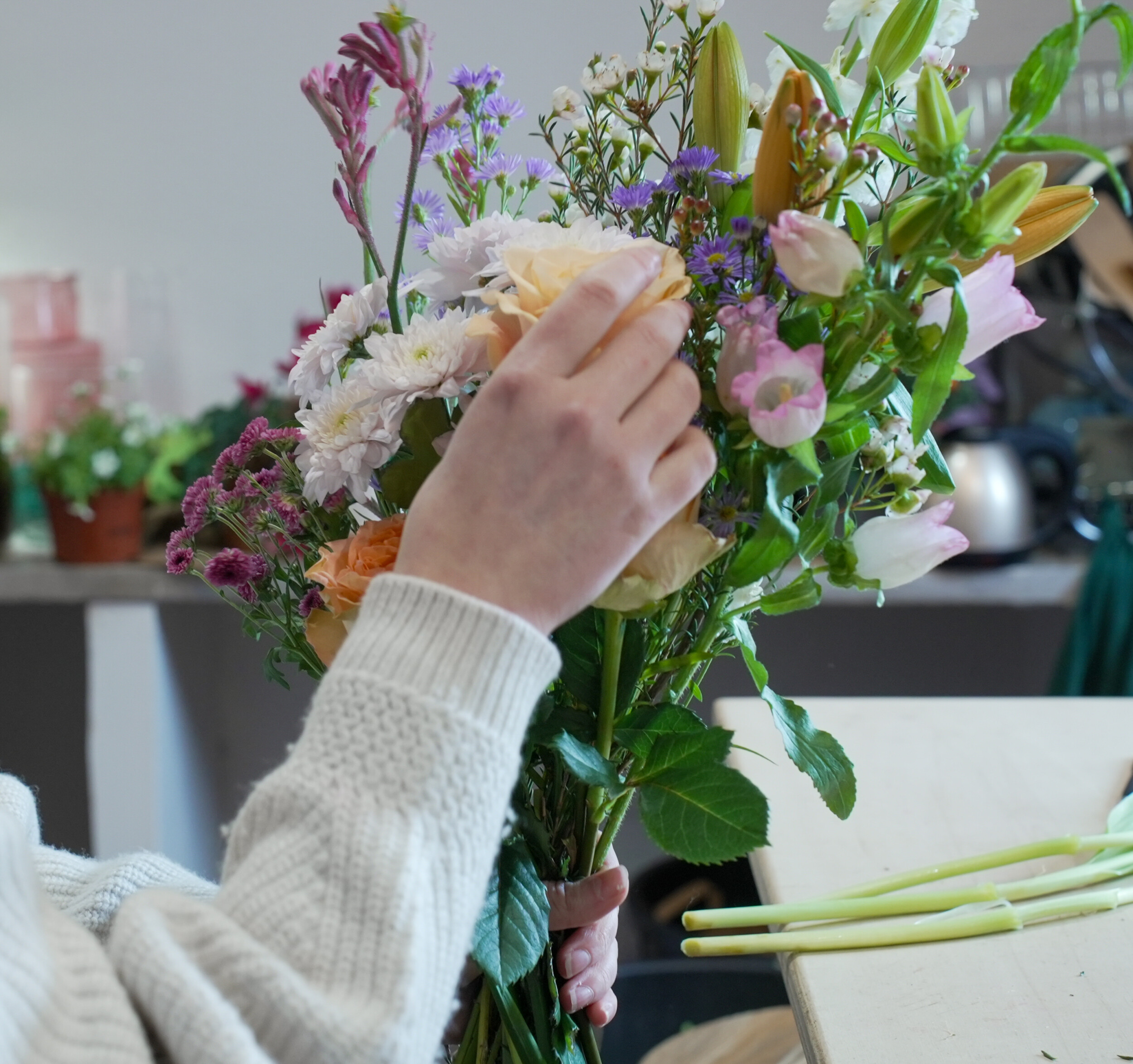 Composez votre bouquet de fleurs fraîches