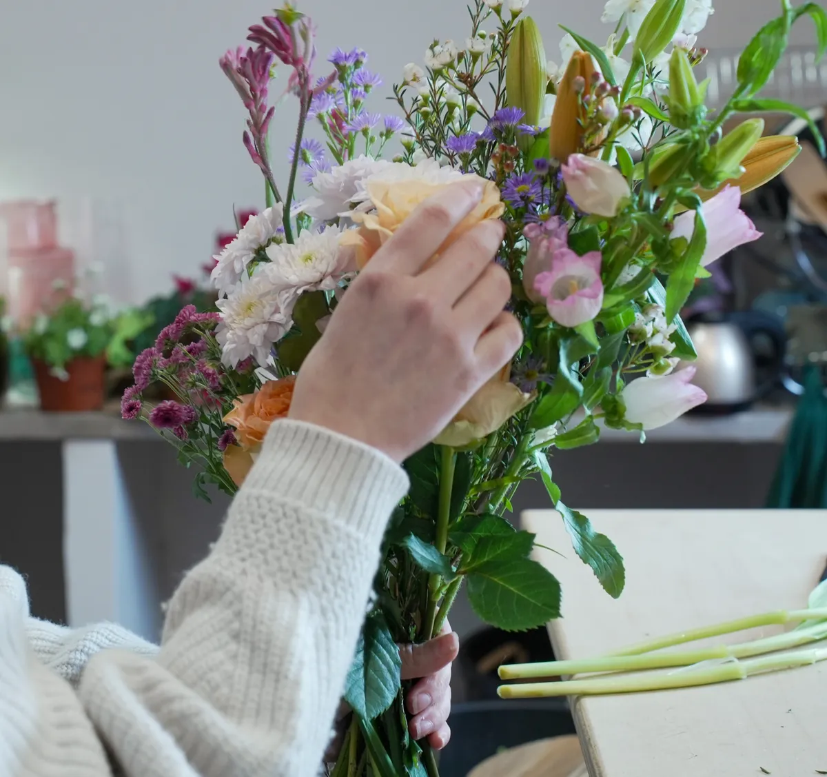Composez votre bouquet de fleurs fraîches