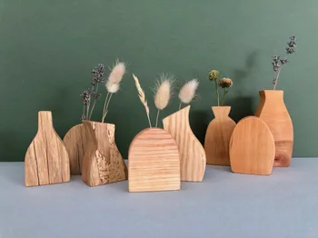 Créez votre vase en bois pour fleurs séchées