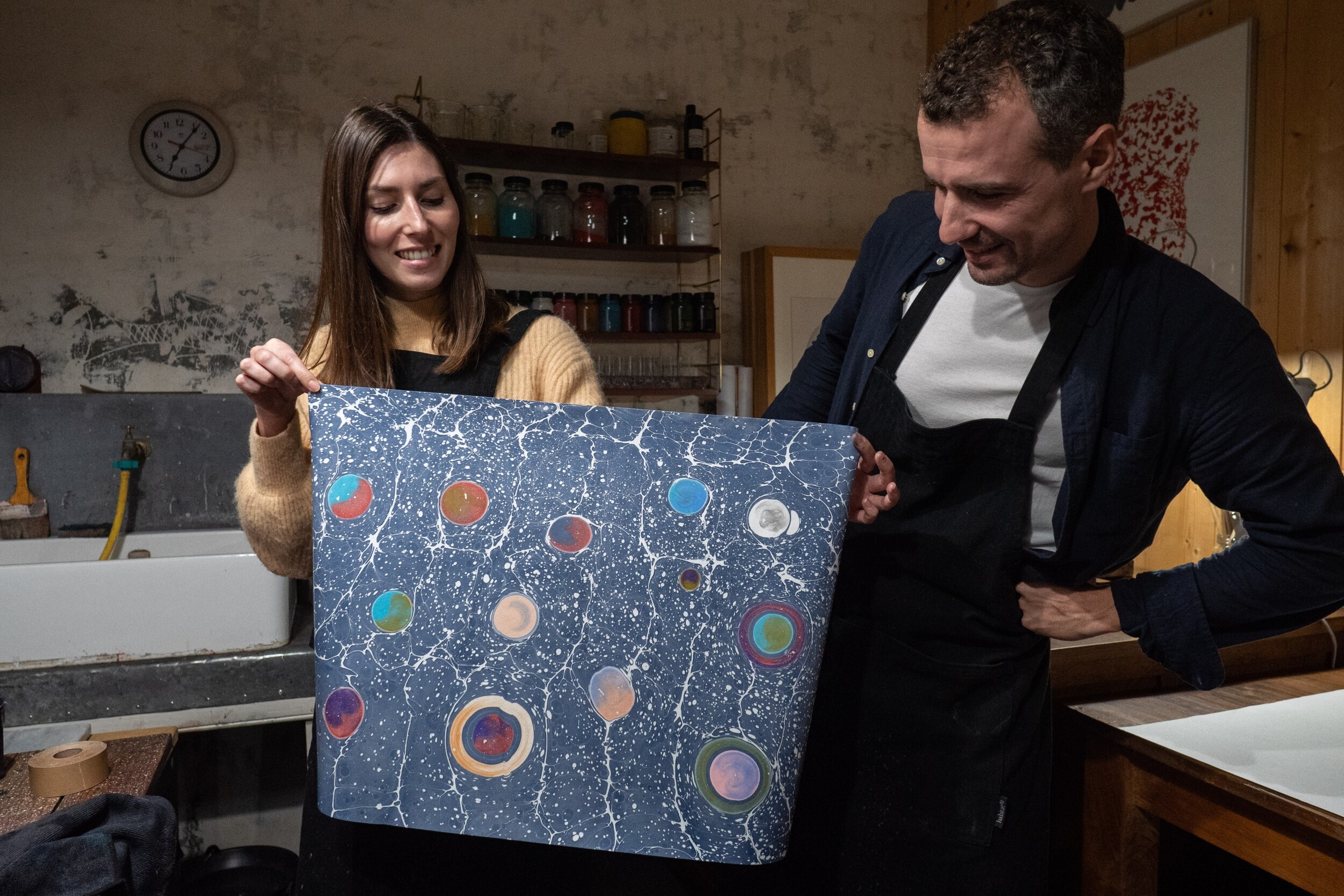 Initiez-vous à la marbrure en équipe