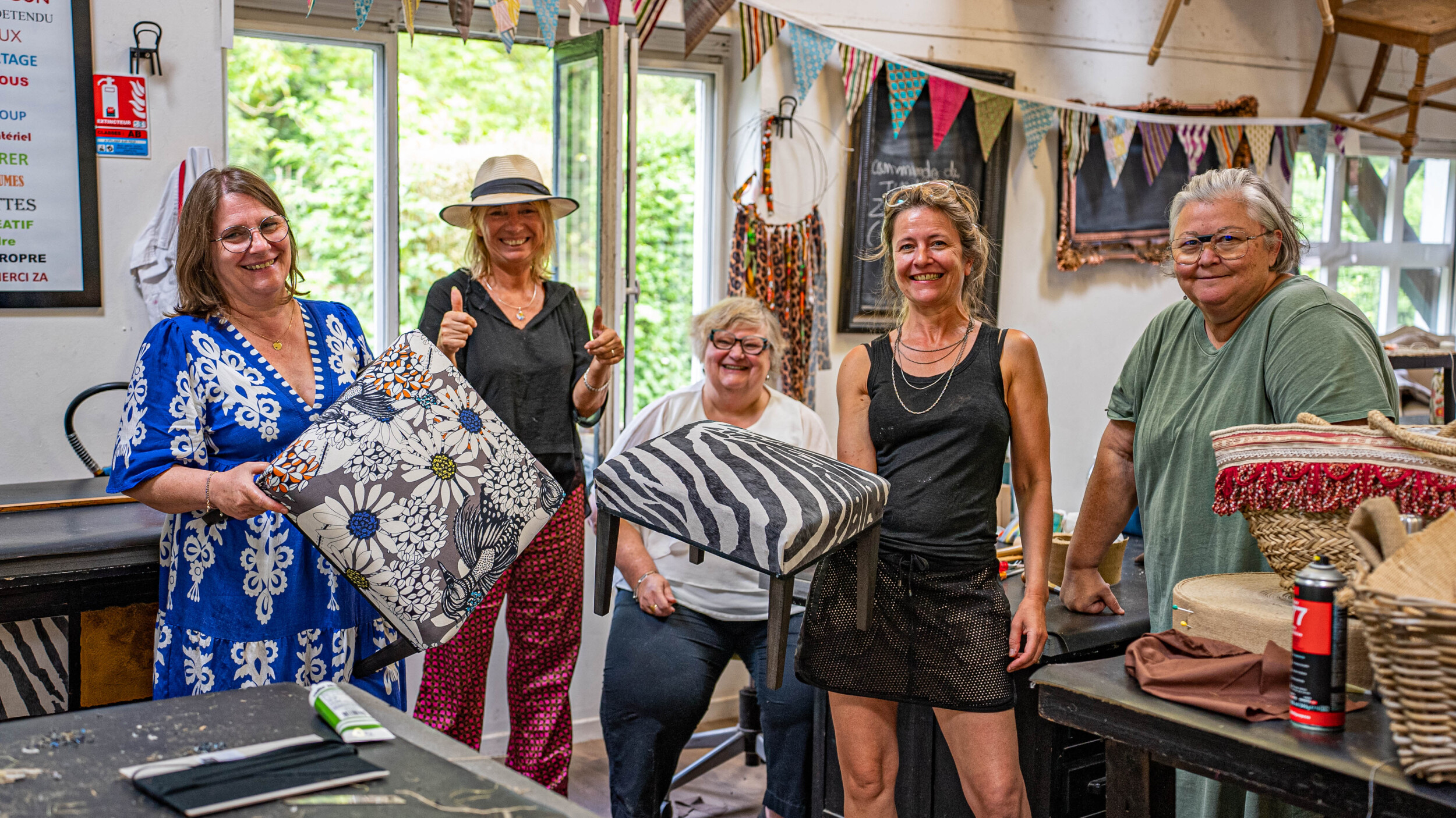 Tapissez votre tabouret