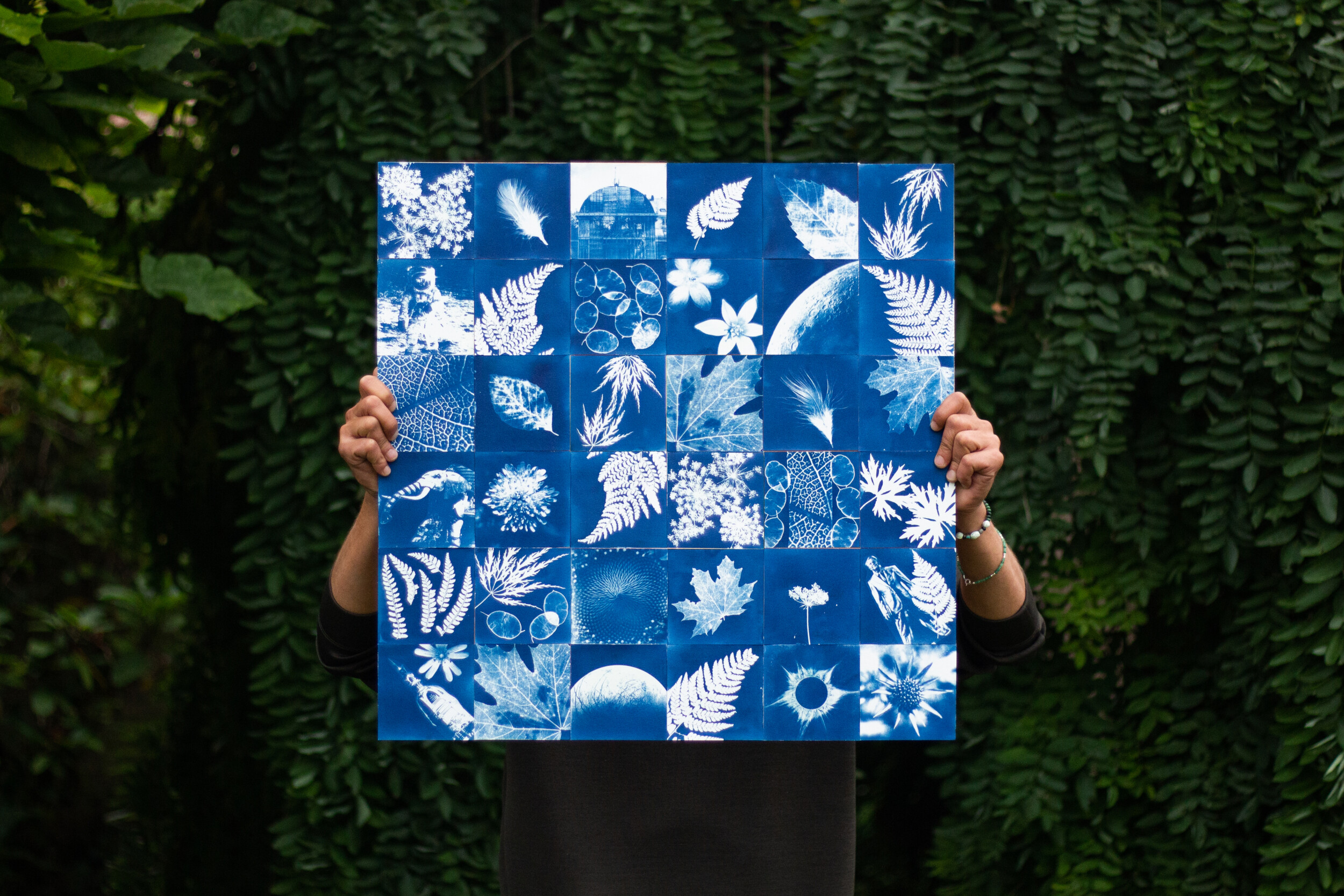 Créez votre fresque en cyanotype en groupe