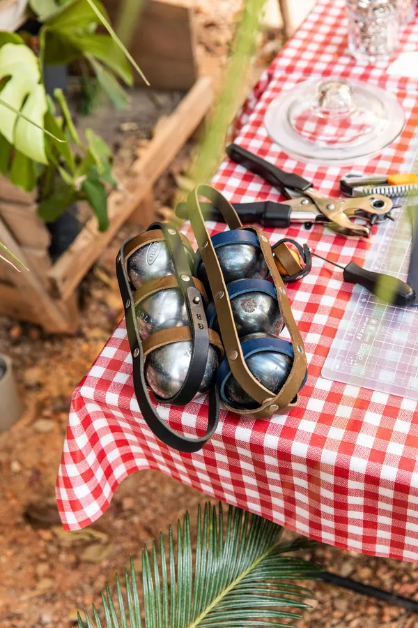 Wecandoo - Créez votre filet pour triplette de pétanque en cuir