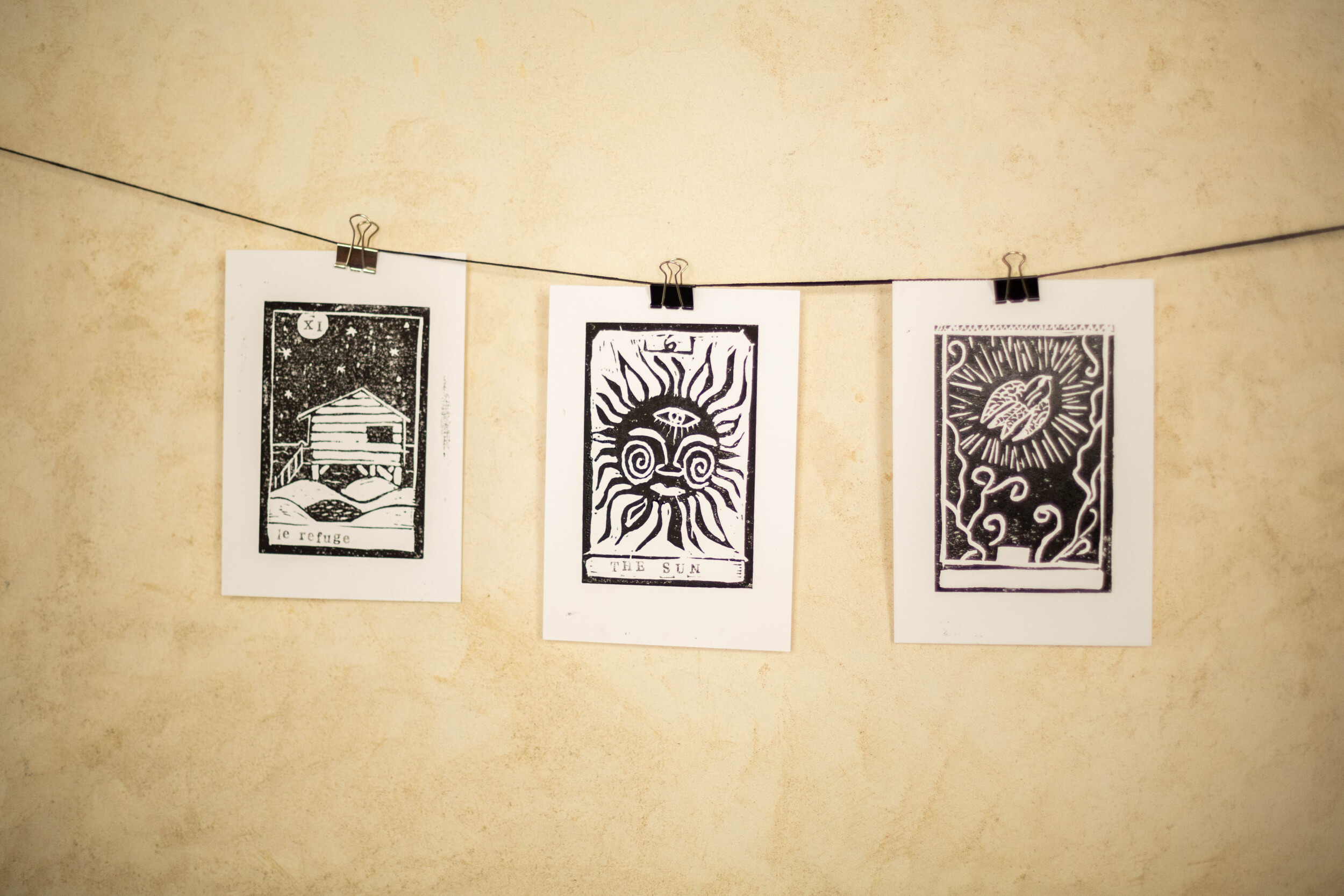 Créez votre carte de tarot en linogravure à Lyon