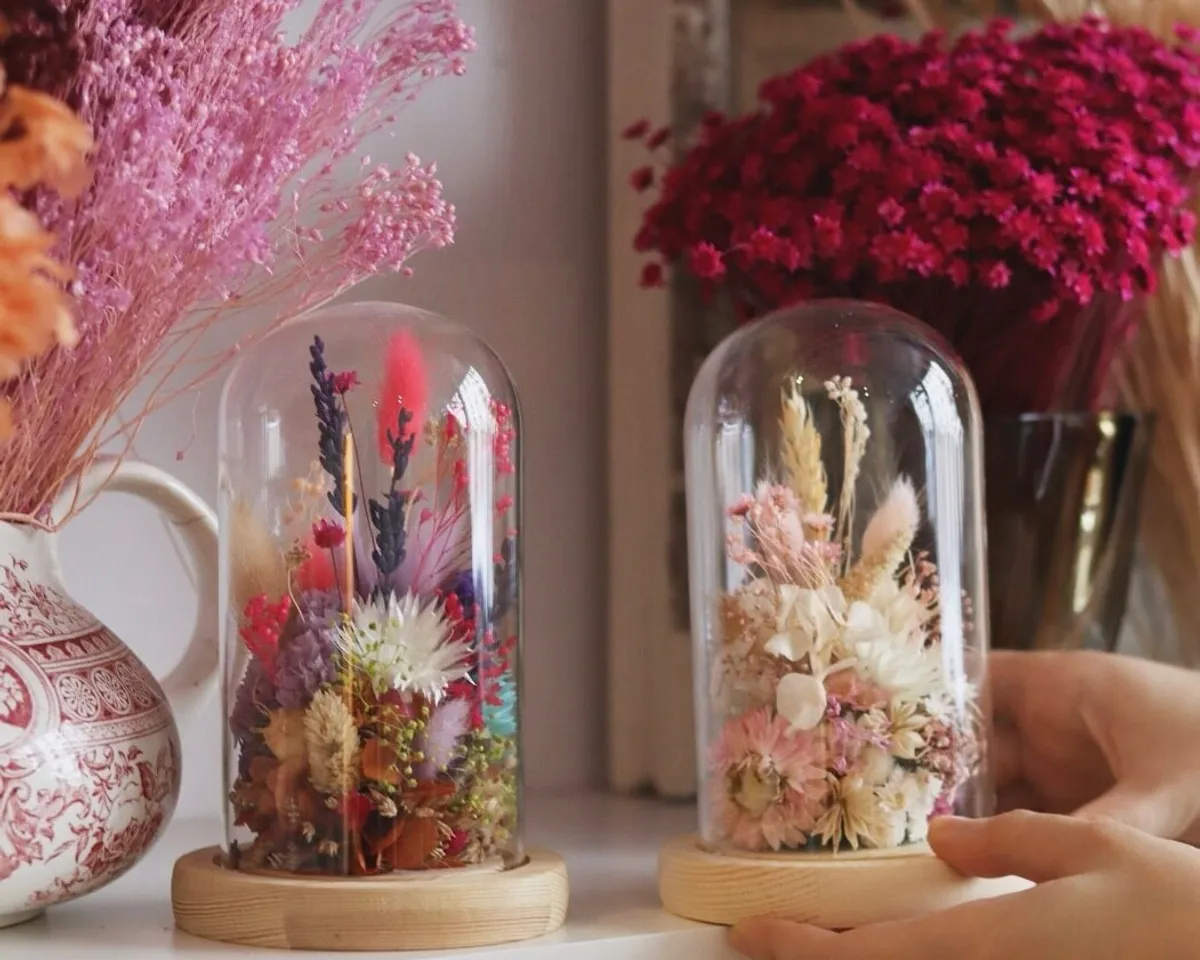 Créez votre cloche de fleurs séchées