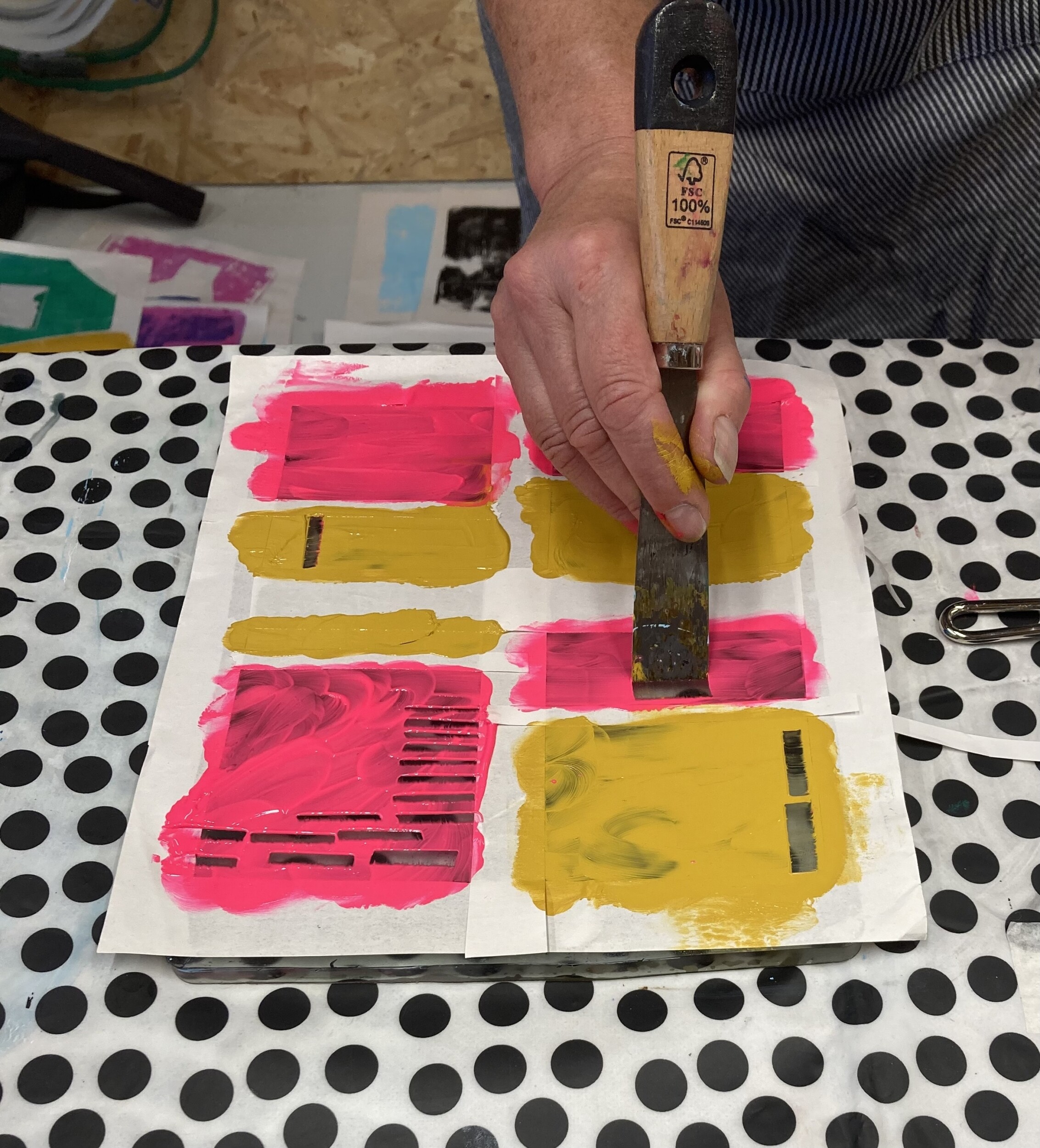 Wecandoo - Make your first monoprints with Karin - Image n°1