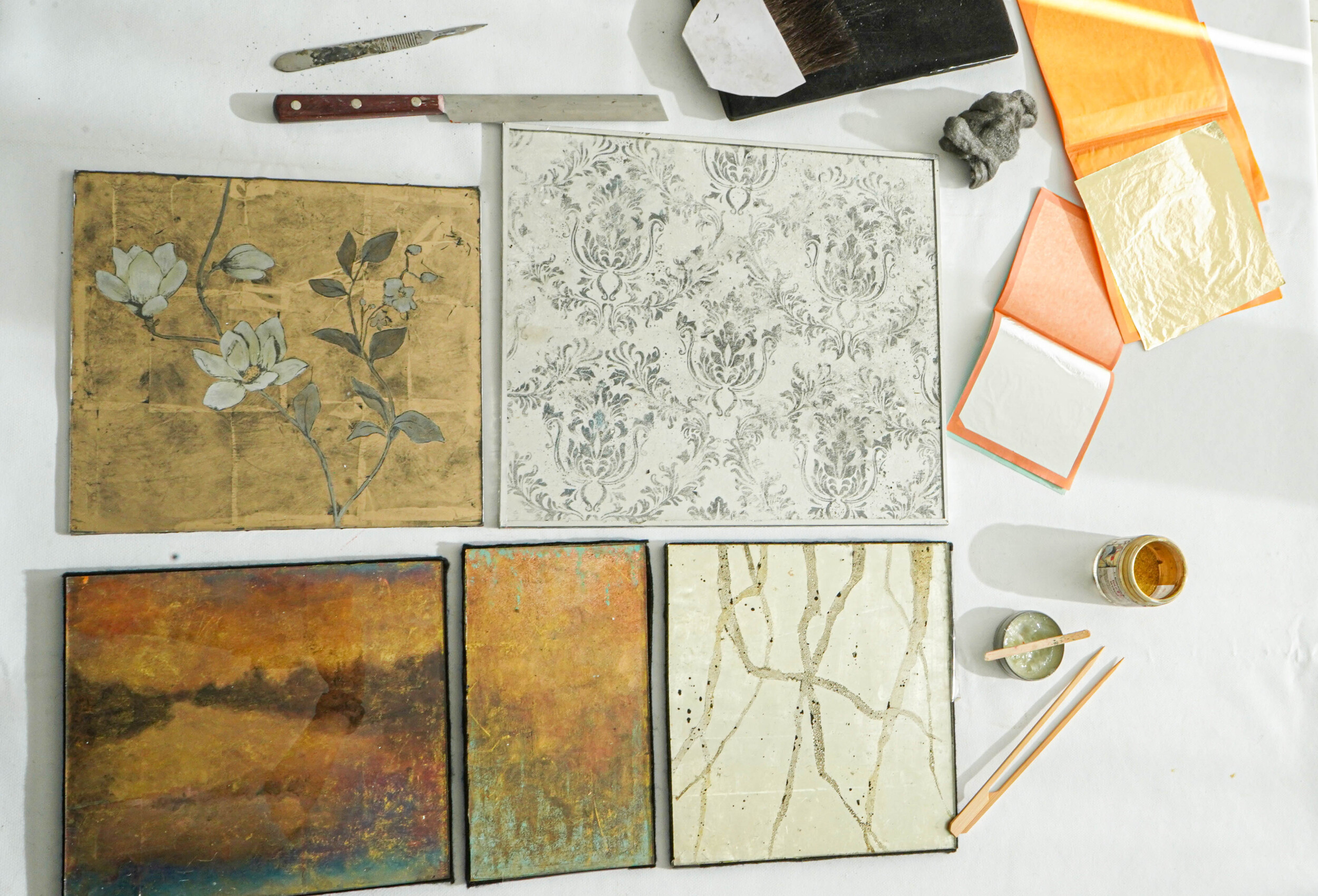 Wecandoo - A day with Estitxu to discover the world of gilding on glass - Image n°4