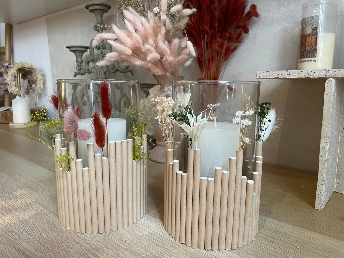 Décorez votre photophore fleuri XL