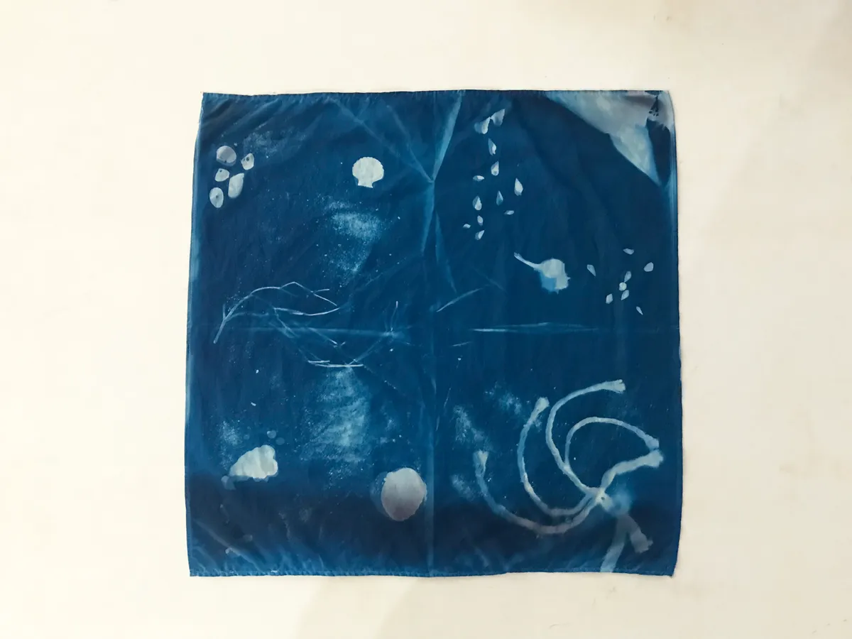 Réalisez votre foulard en cyanotype