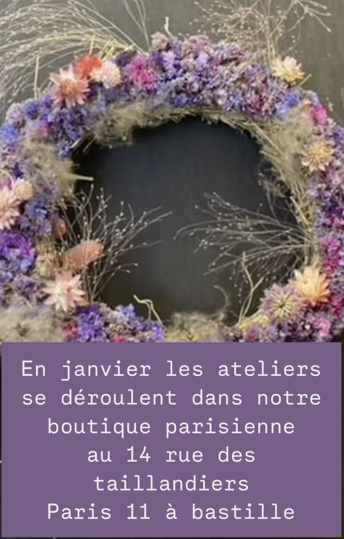 Wecandoo - Réalisez votre couronne de fleurs séchées - Image n°1