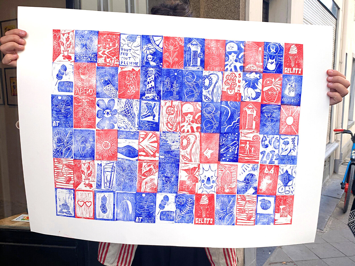 Créez une oeuvre collective en gravure en groupe à Bruxelles