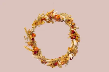 Réalisez votre couronne de fleurs séchées