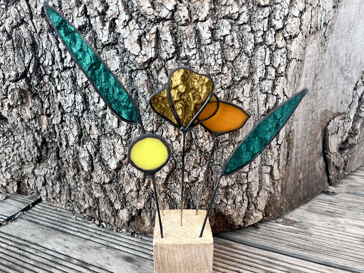 Composez votre bouquet de fleurs en vitrail Tiffany