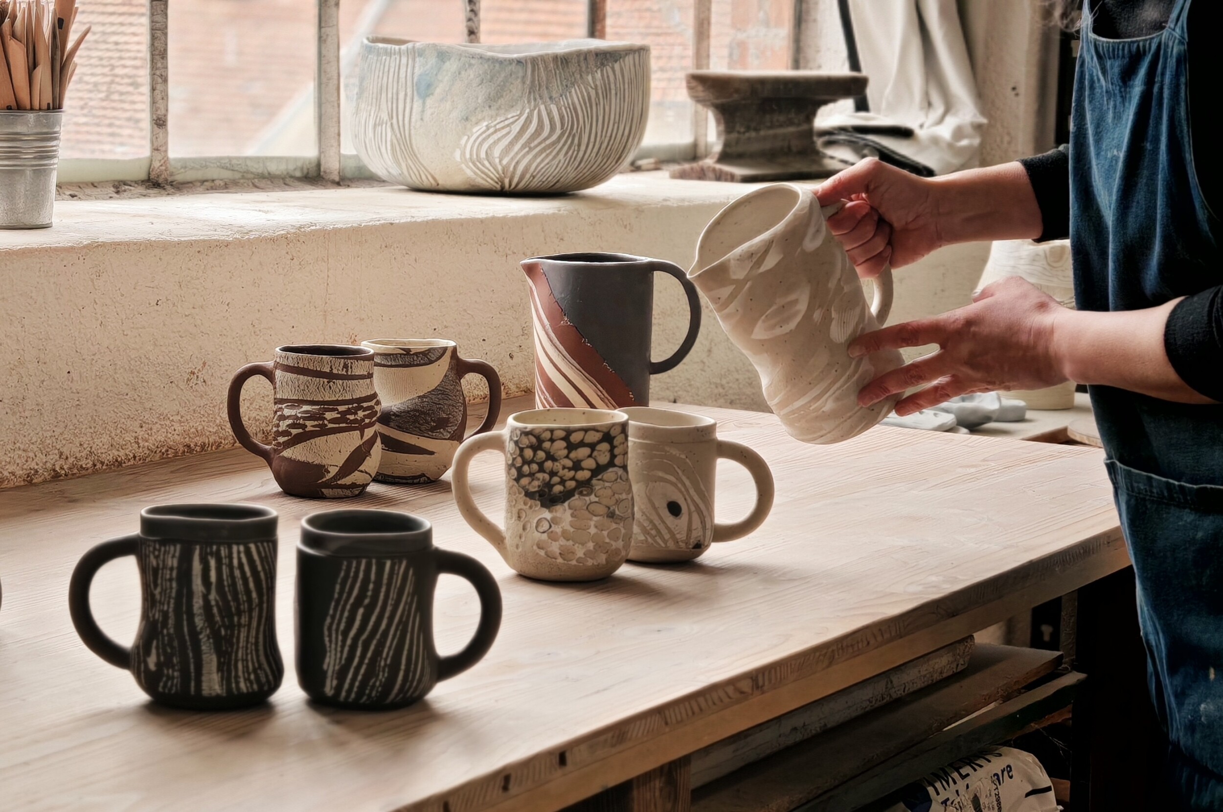 Modelez votre duo de mugs ou pichet