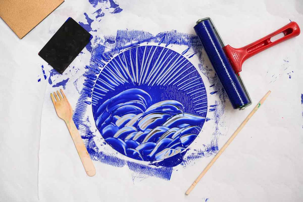 Créez votre œuvre en monotype en groupe