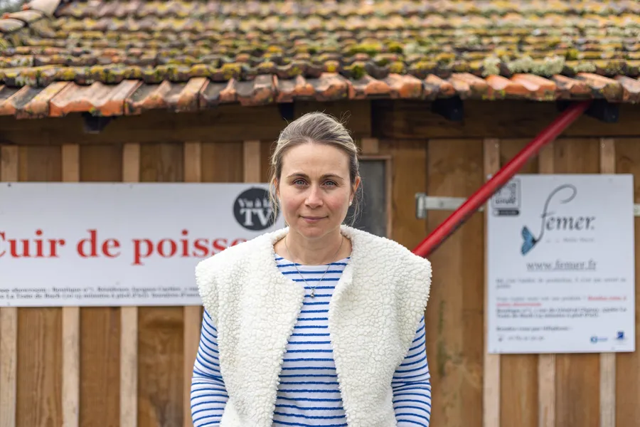 Marielle : Tanneuse de cuir marin à Bassin d'Arcachon