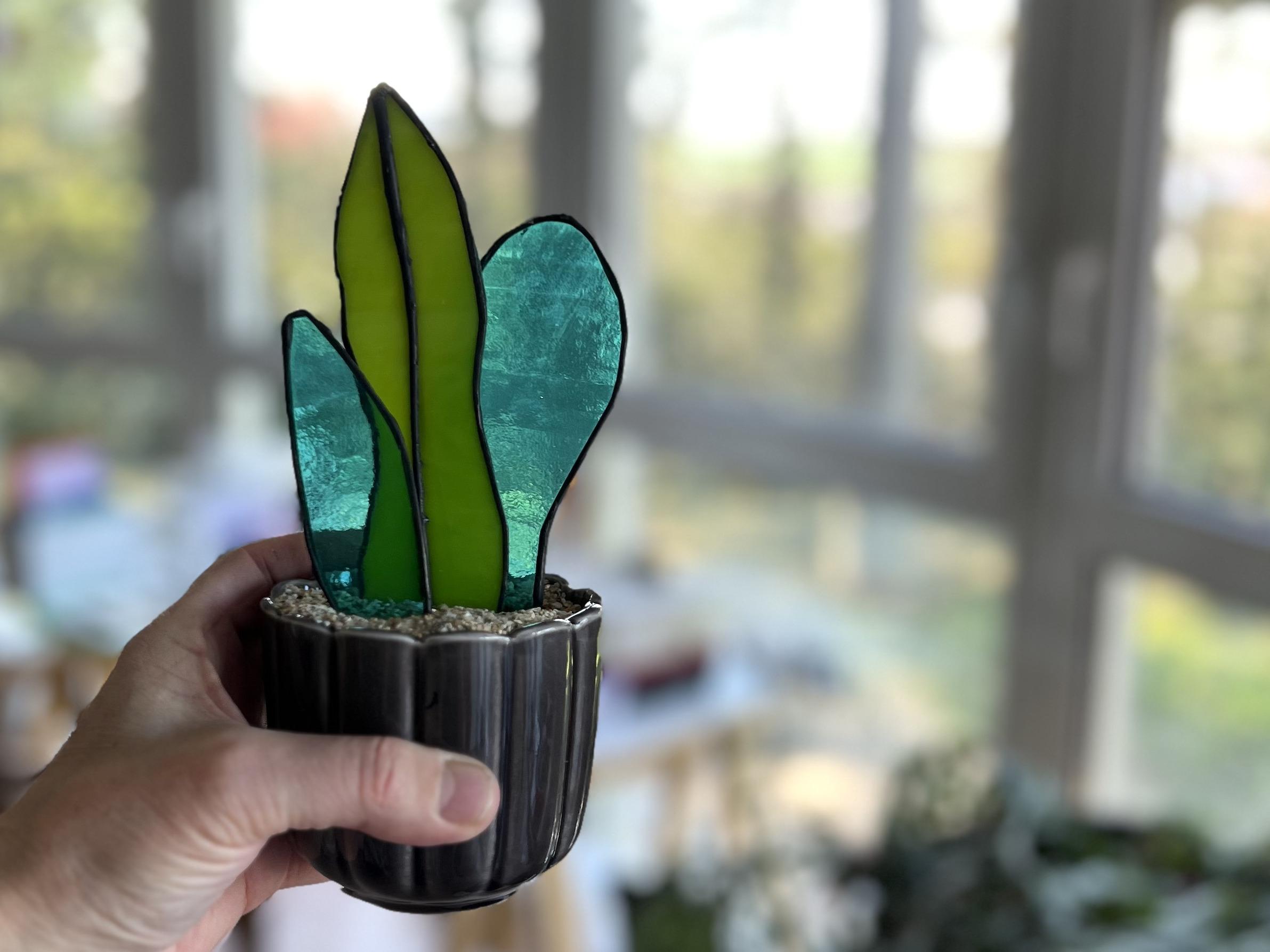 Wecandoo - Créez votre cactus en vitrail Tiffany avec Barbara - Image n°7