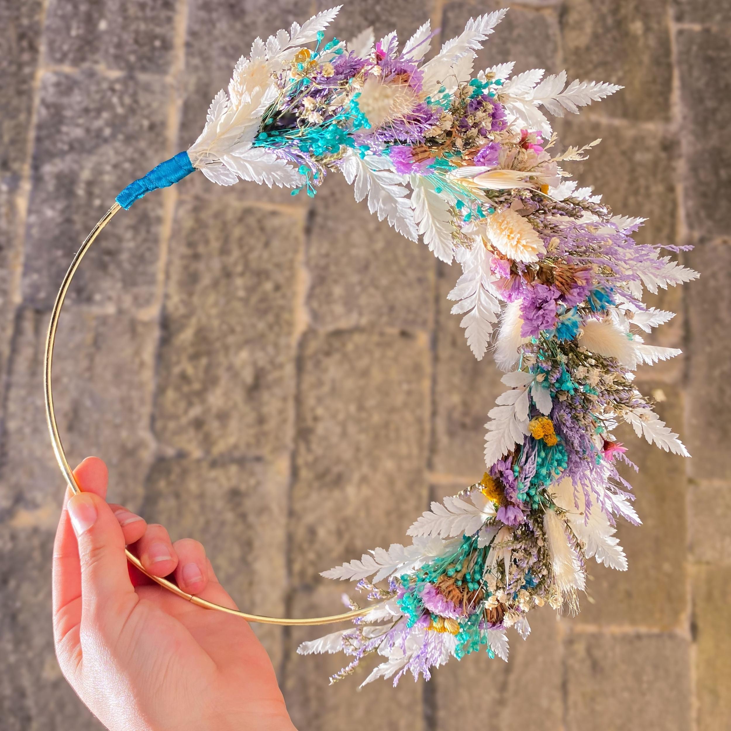 Confectionnez votre couronne de fleurs séchées