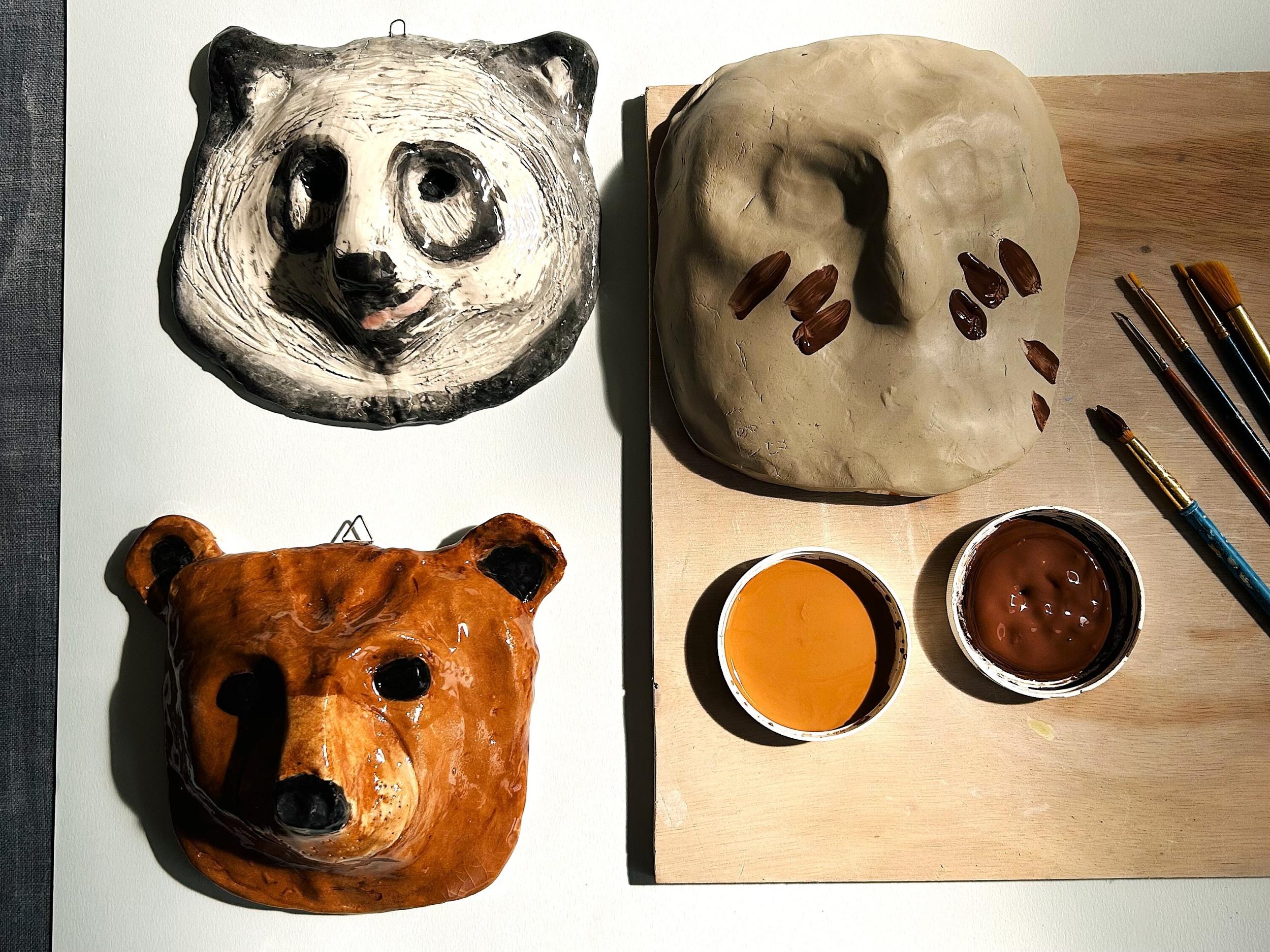 Wecandoo - Décorez votre masque animalier en céramique avec Tania - Image n°1