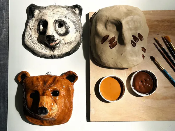 Wecandoo - Décorez votre masque animalier en céramique