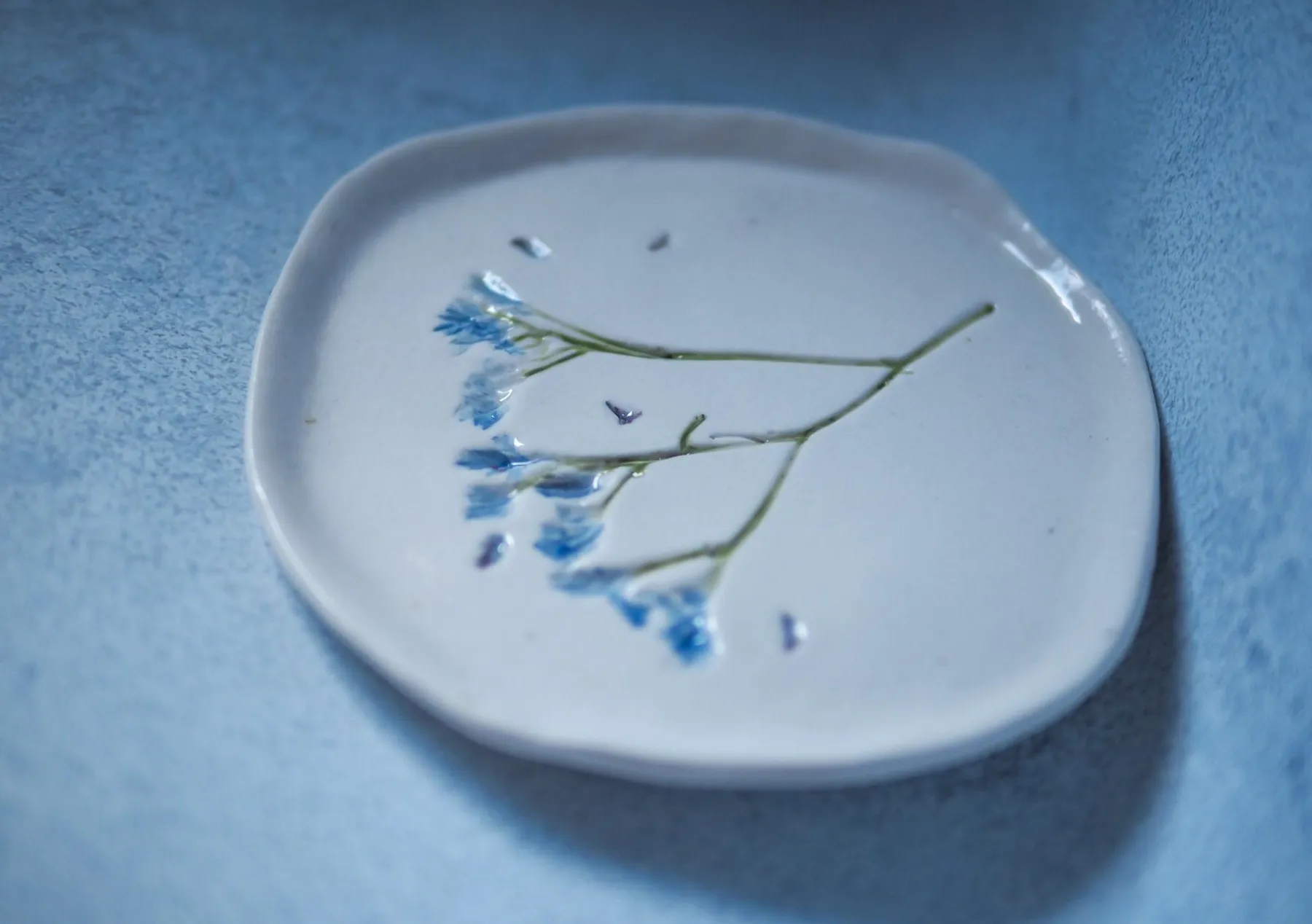 Modelez votre assiette personnalisée avec une empreinte végétale colorée - Image n°1 - Wecandoo