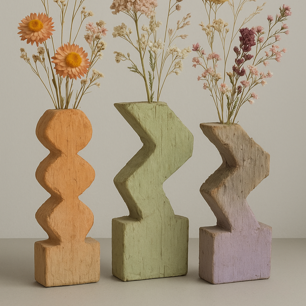 Sculptez et peignez vos soliflores en bois recyclé