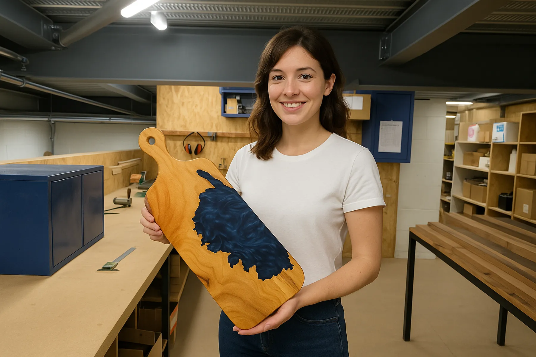 Réalisez votre plateau en bois et en résine époxy avec Cécile - Image n°5 - Wecandoo