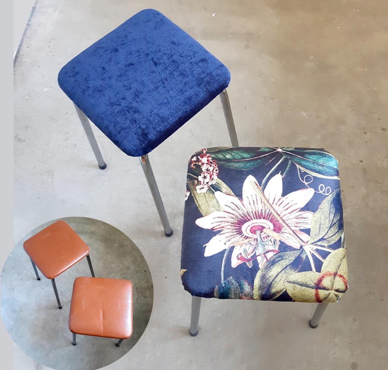 Tapissez votre tabouret vintage avec Chloé - Afbeelding nr. 3 - Wecandoo