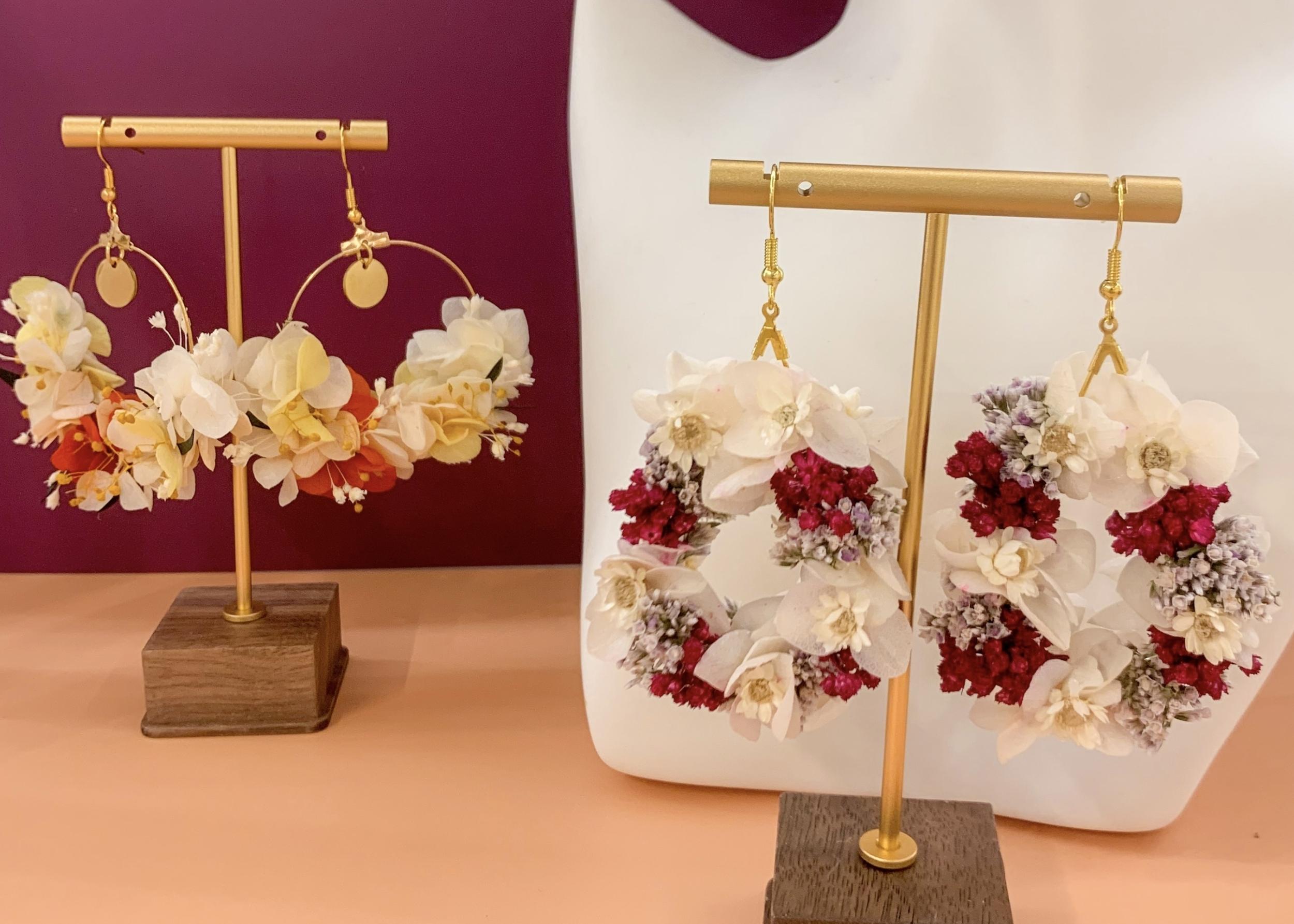 Créez vos boucles d'oreilles en fleurs stabilisées avec Mimi - Image n°5 - Wecandoo