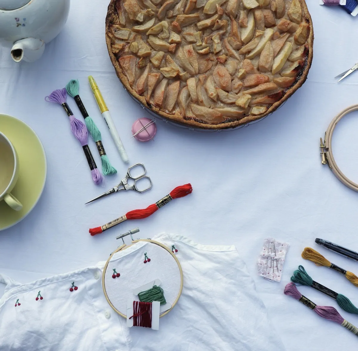 Réalisez votre pièce brodée autour d'un tea time