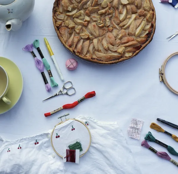 Réalisez votre pièce brodée autour d'un tea time