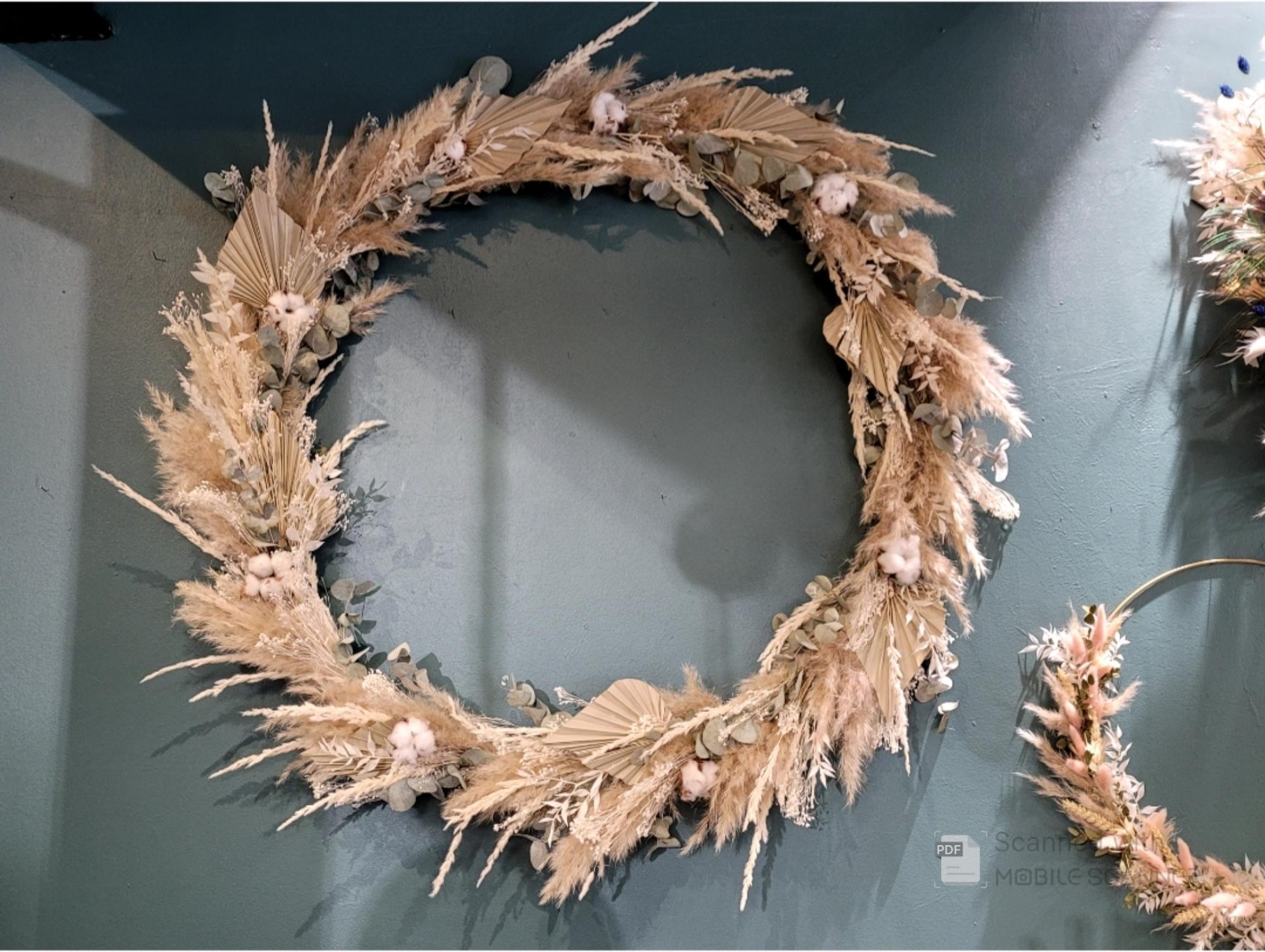 Réalisez votre couronne de fleurs séchées