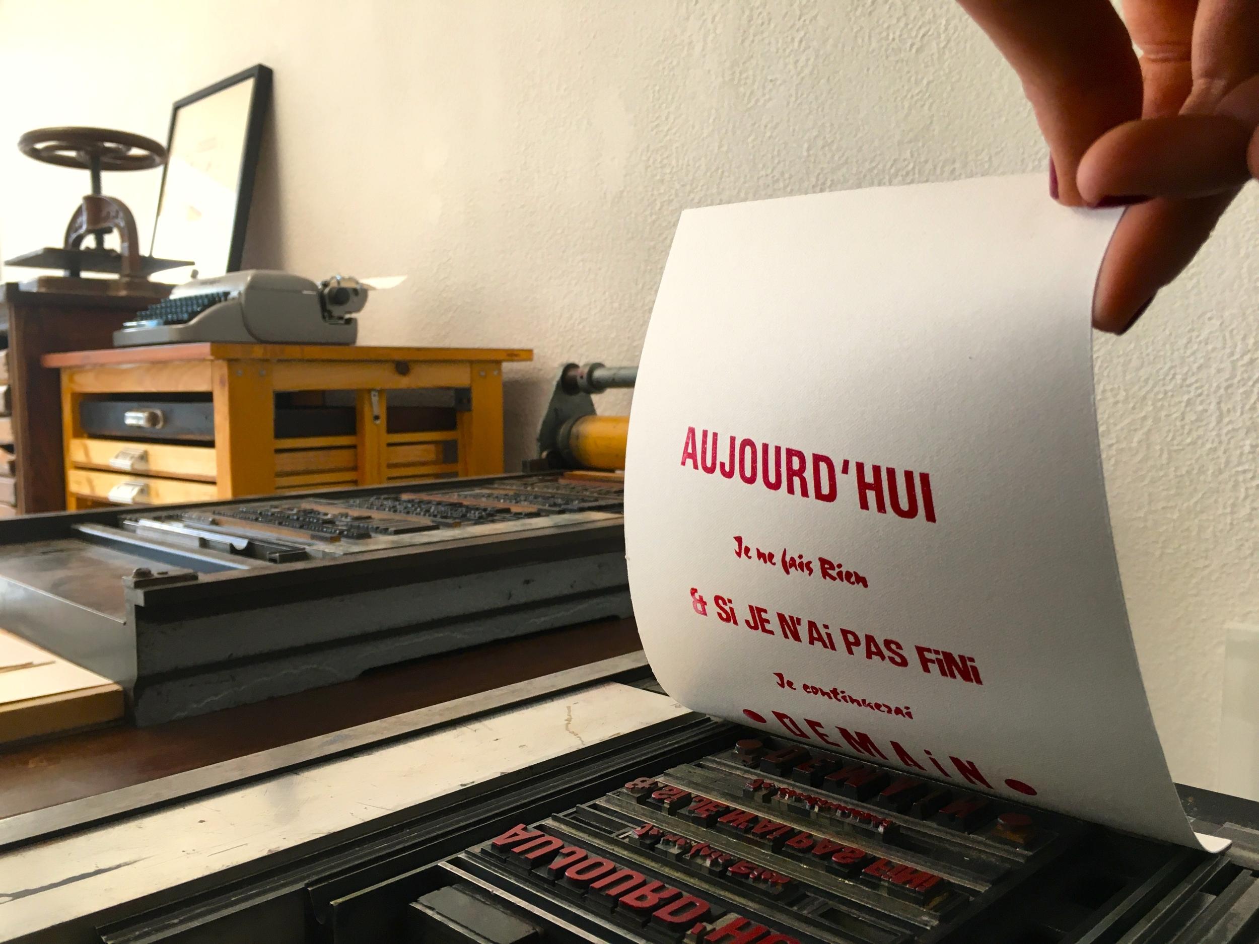 Découvrez l'impression typographique