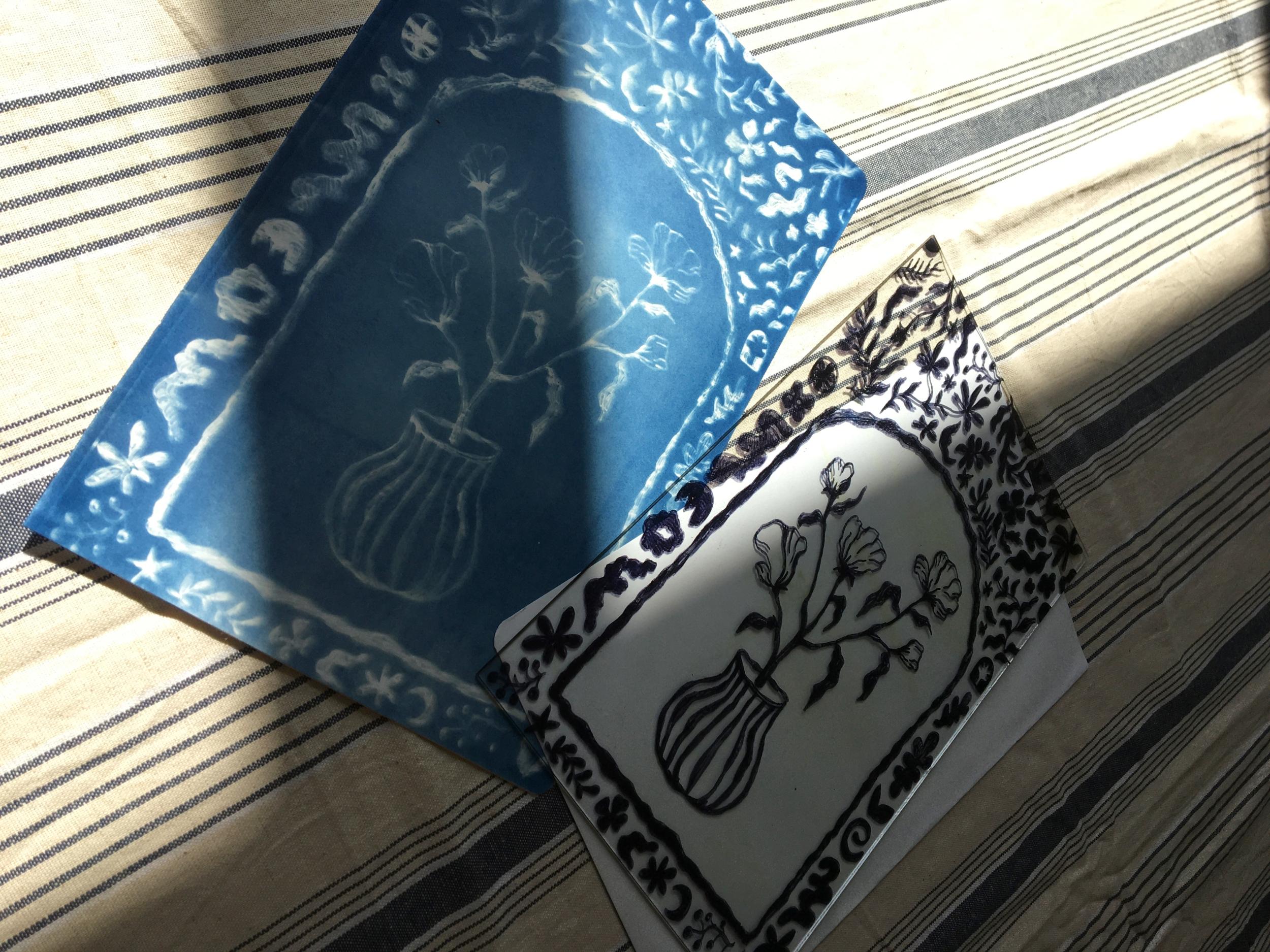Décorez votre couverture du carnet en cyanotype avec Marie - Image n°2 - Wecandoo