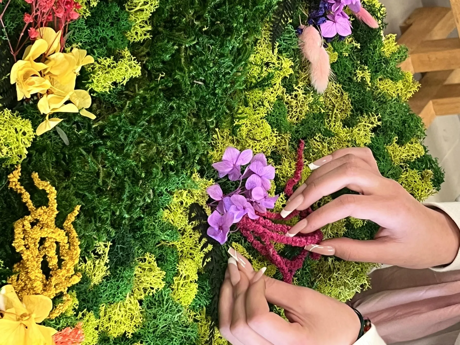 Créez votre fresque ou logo en végétaux stabilisés en équipe avec Amélie - Image n°2 - Wecandoo