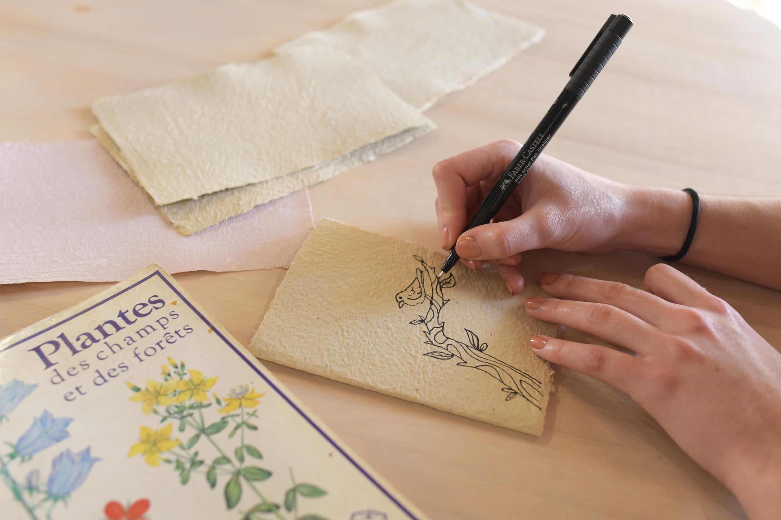 Fabriquez un carnet en papier recyclé et coloré avec des plantes - Image n°1 - Wecandoo