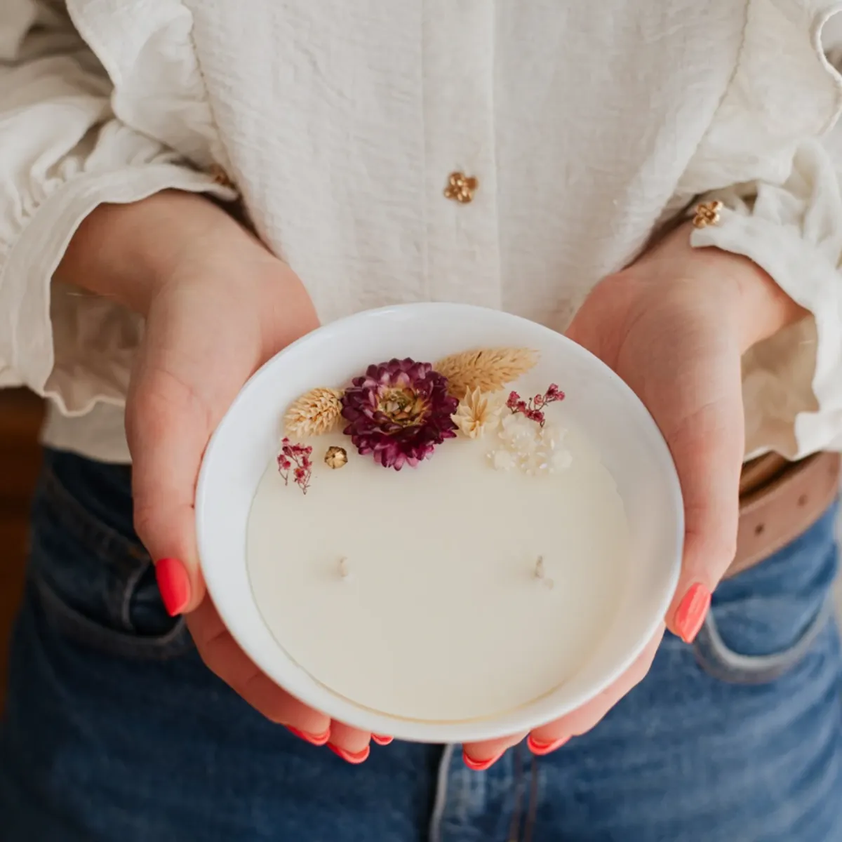 Réalisez votre bougie parfumée et fleurie